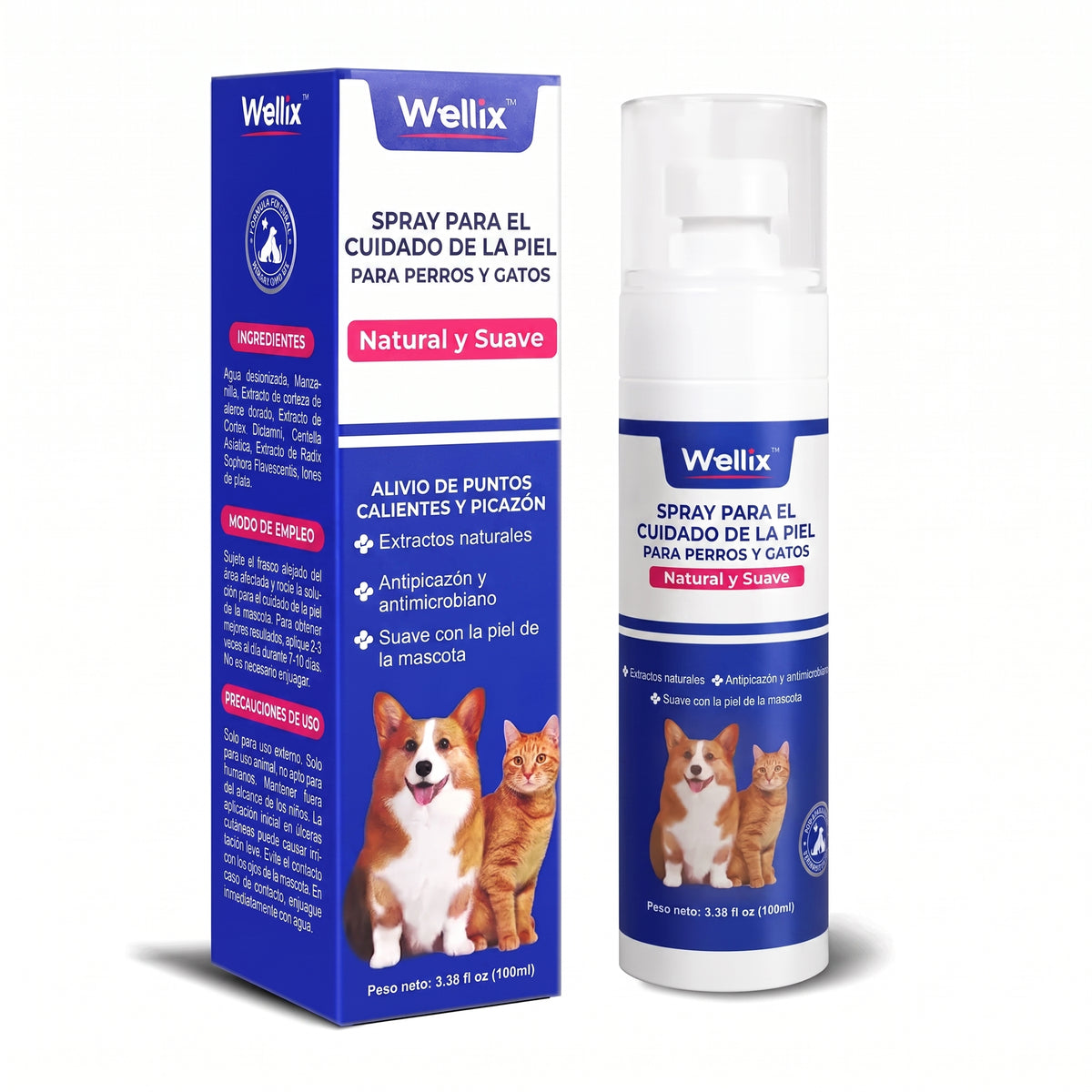 Spray Antipicor para Mascotas con Fórmula Vegetal – 80 ml