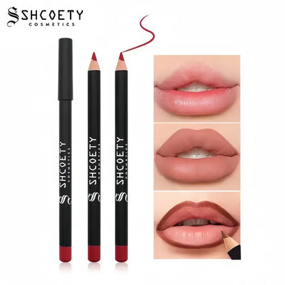 Larga Duración Lápiz Delineador de Labios Mate Set de 12 Piezas
