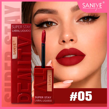 Rossetto Liquido Opaco Lunga Tenuta Resistente a Acqua e Sudore
