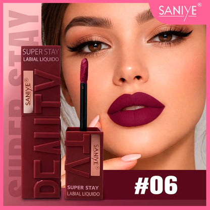 Rossetto Liquido Opaco Lunga Tenuta Resistente a Acqua e Sudore