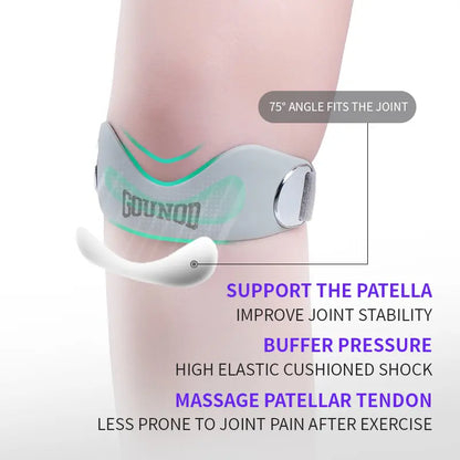 Correa de silicona para rótula y rodilla para aliviar el dolor de menisco. Soporte ajustable para mujeres y hombres. Ideal para correr, baloncesto, voleibol, sentadillas, tendinitis y soporte para rodillas de saltador. Frescura otoñal.
