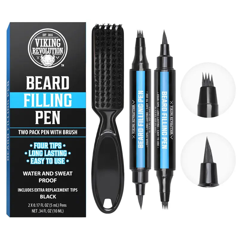 Relleno para Barba Resistente al Agua con Brocha y Repuestos