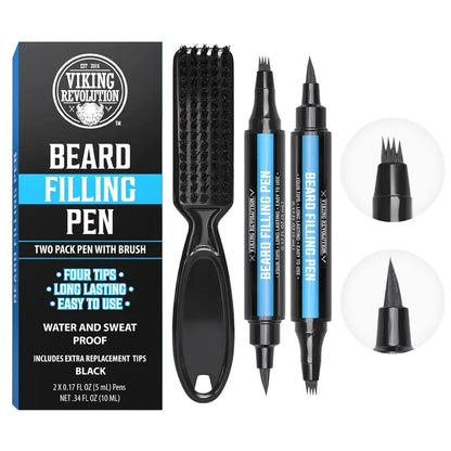 Relleno para Barba Resistente al Agua con Brocha y Repuestos