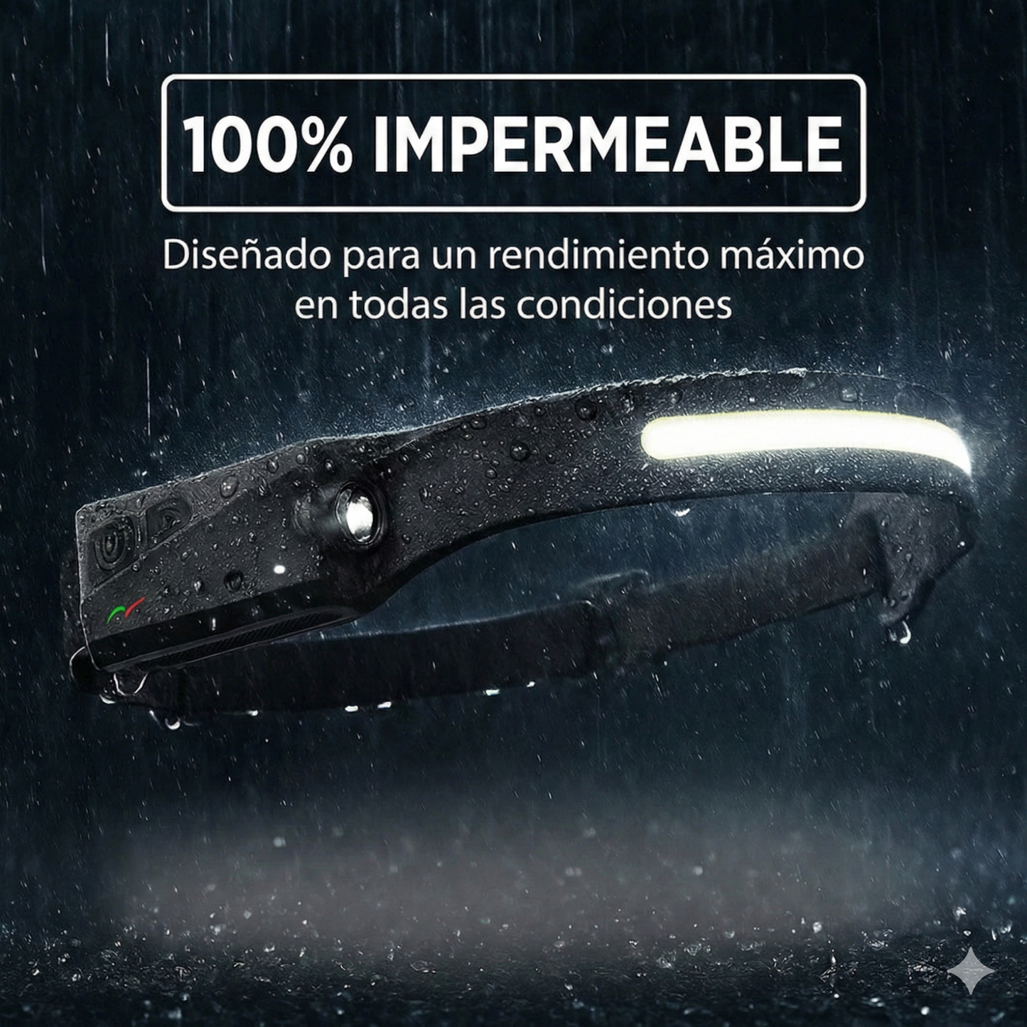 Linterna frontal con haz panorámico de 230° AdventureLight™