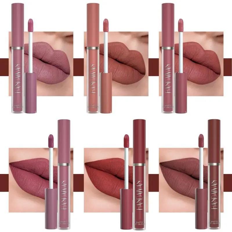 Set Profesional de 6 Labiales Mate – Textura Terciopelo de Alta Pigmentación y Larga Duración