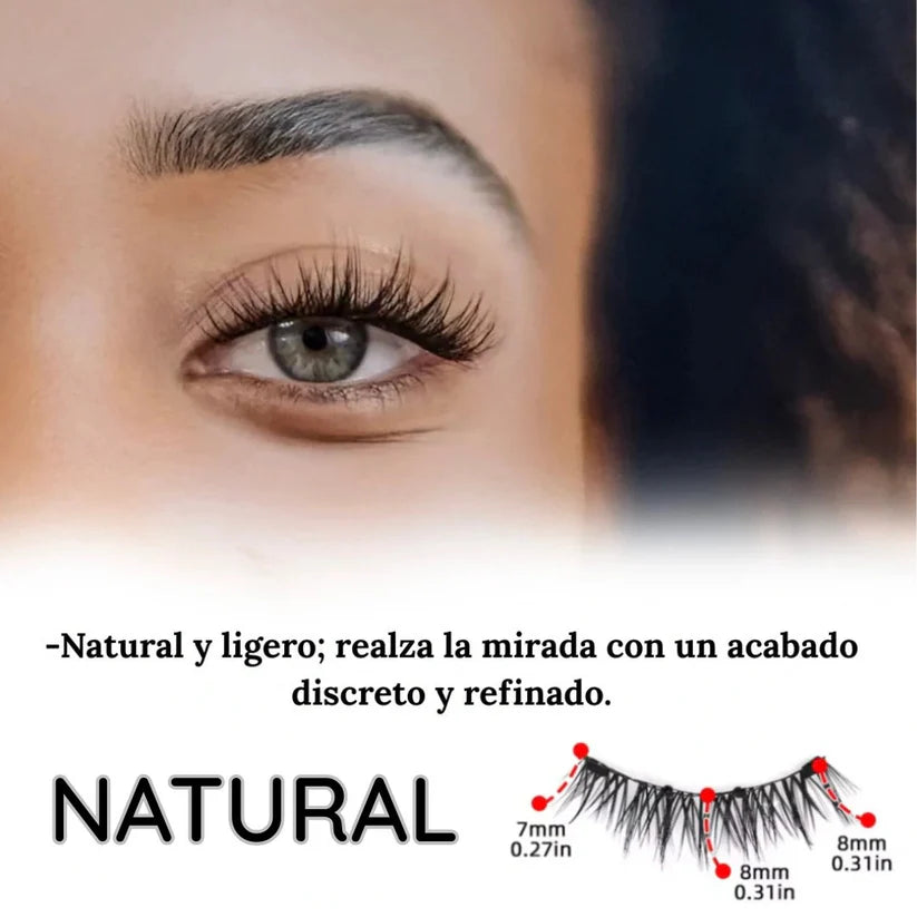 Pestañas magnéticas reutilizables con efecto 3D