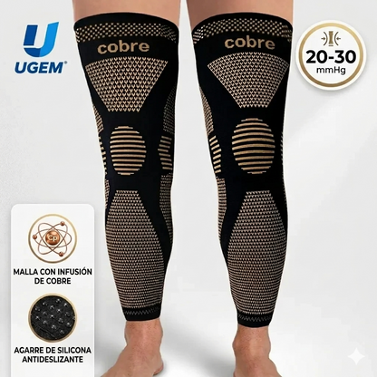Soporte de Compresión para Piernas con Cobre UGEM 20-30mmHg