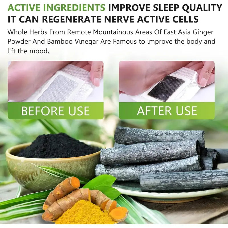 Parches desintoxicantes para pies: alivian el estrés, eliminan toxinas y mejoran el sueño | Almohadillas de limpieza profunda naturales | Solución terapéutica para el cuidado de la salud