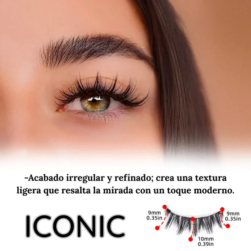 Pestañas magnéticas reutilizables con efecto 3D
