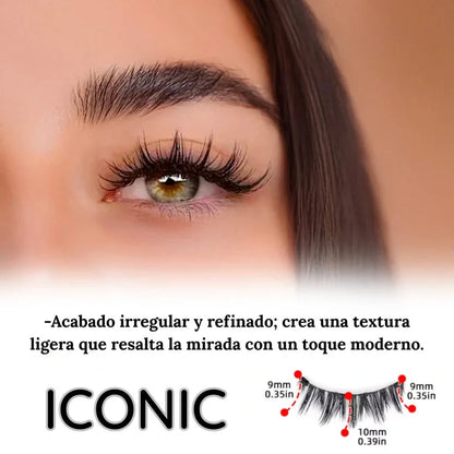 Pestañas magnéticas reutilizables con efecto 3D