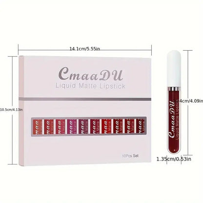 Labial Mate Hidratante de Larga Duración y Resistente al Agua