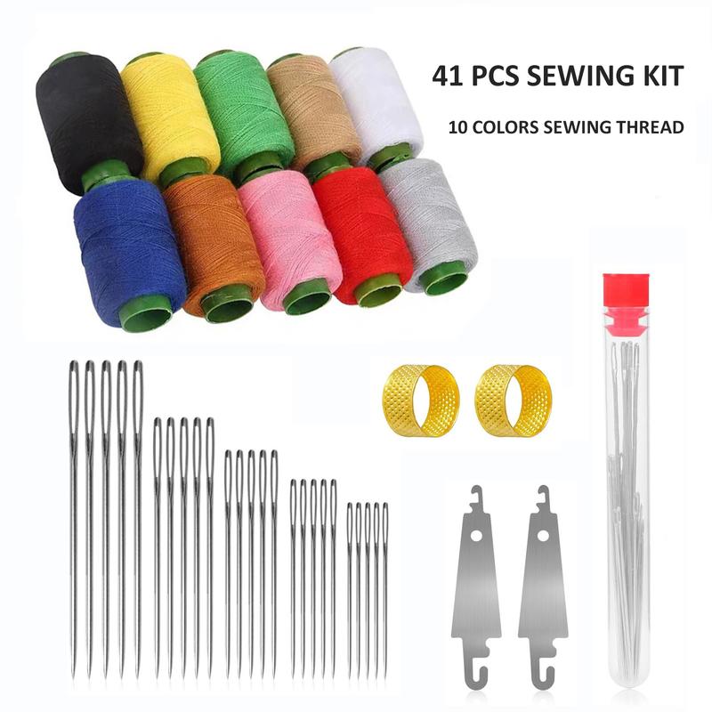 Kit de Costura Portátil con 41 Piezas para Reparaciones DIY