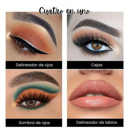 Set de 12 delineadores de ojos con purpurina, acabado brillante y resistente al agua