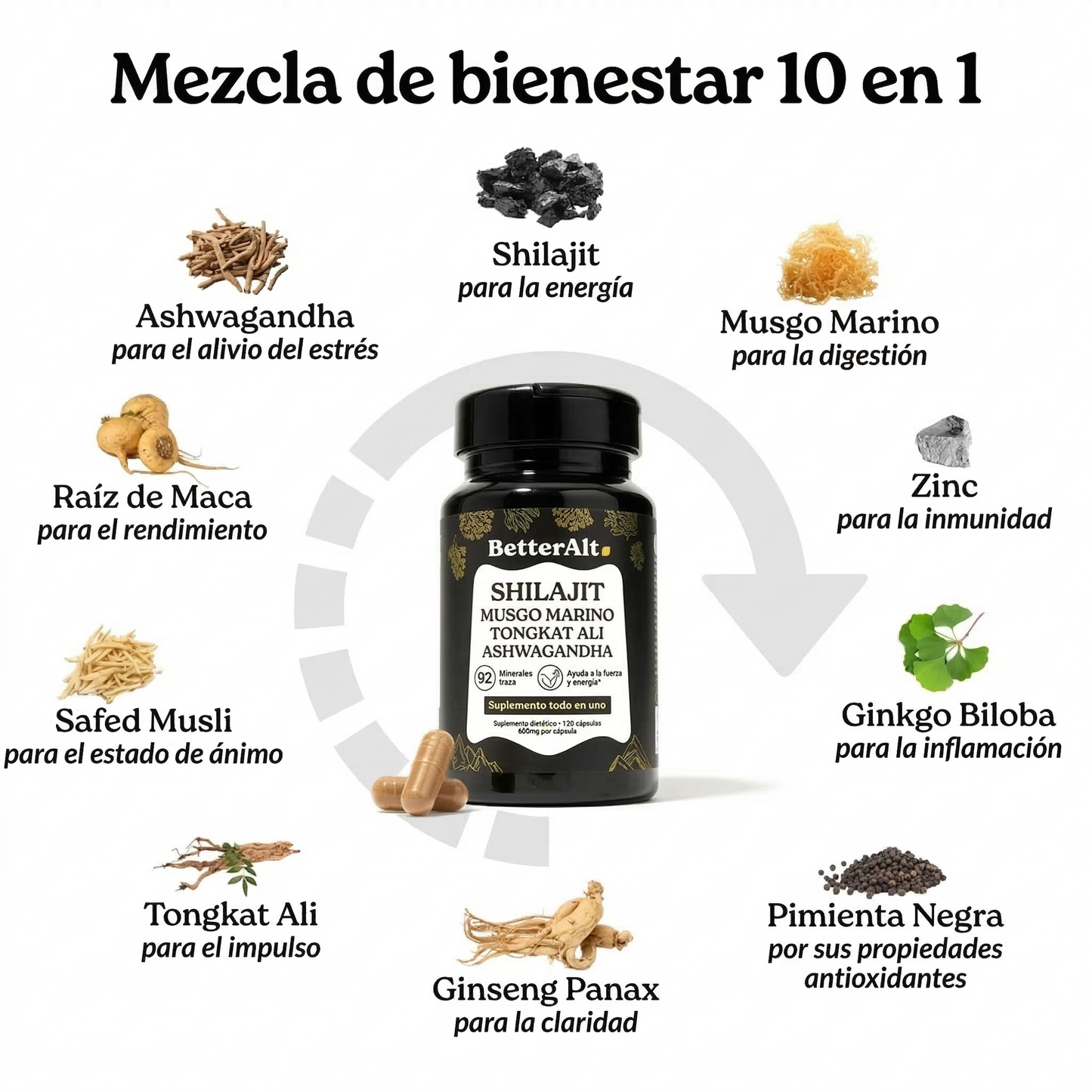 Cápsulas BetterAlt GOLD+ - Paquete de 2 meses