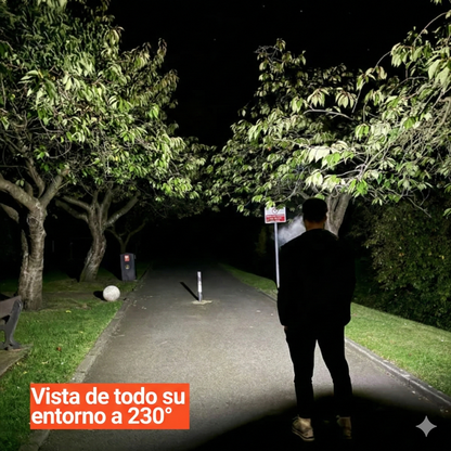 Linterna frontal con haz panorámico de 230° AdventureLight™