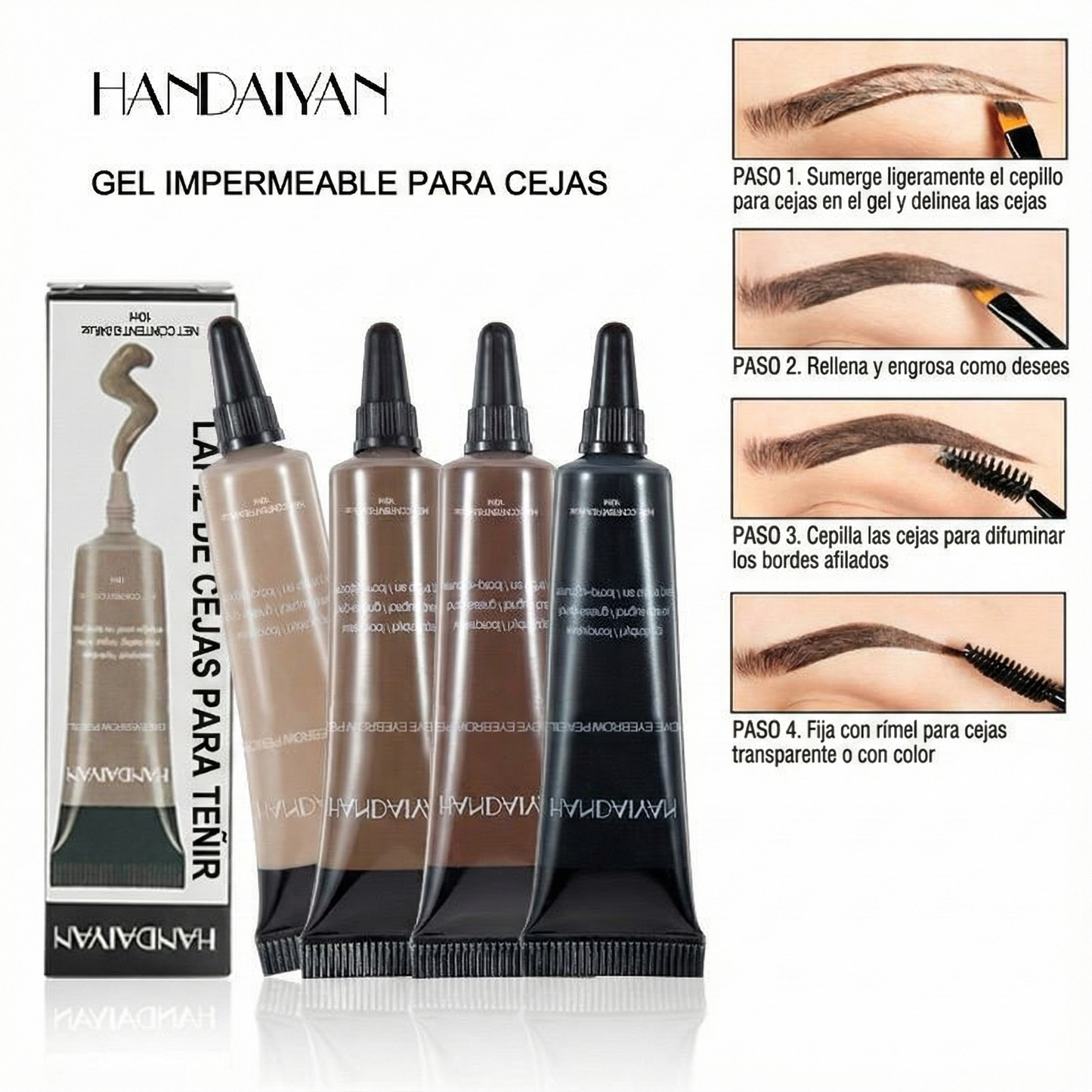 Kit Tinte de Cejas Waterproof - Larga Duración