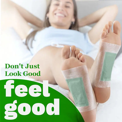 Parches de limpieza profunda Villsure para pies con 50 parches, aloe vera natural, sal marina, turmalina, parches desintoxicantes herbales para pies, láminas adhesivas, mejoran la calidad del sueño, alivian la fatiga y el agotamiento