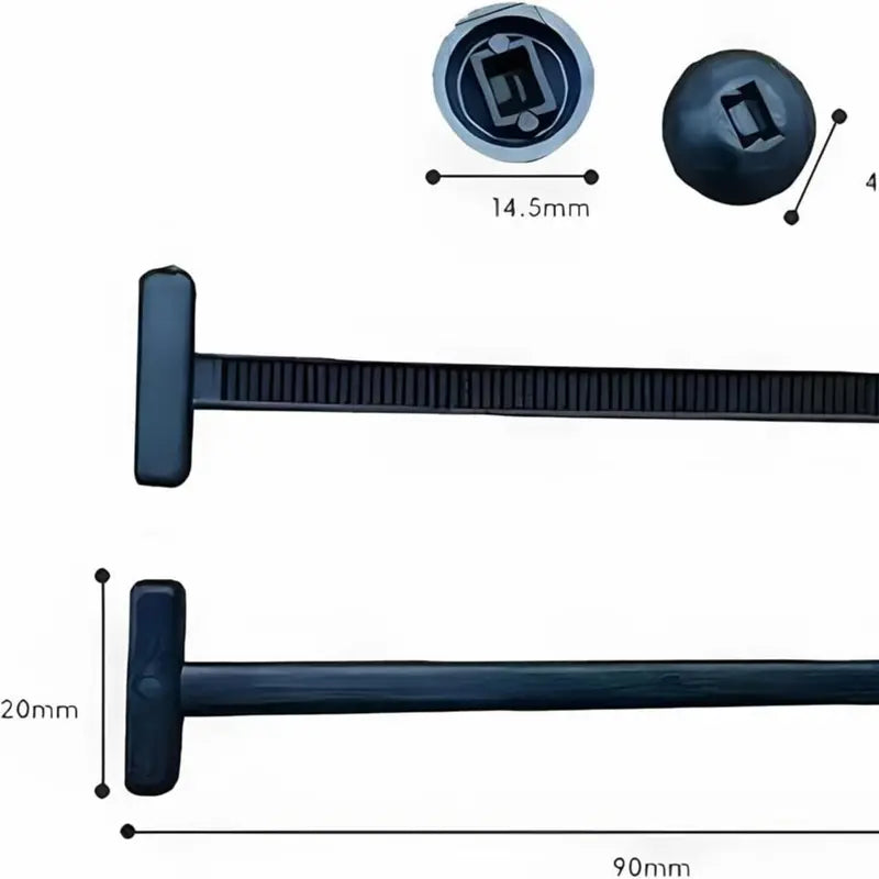 50 hebillas universales de nailon para bridas de cables, soporte de nailon autoblocante resistente, herramienta multiusos de plástico para bridas de cables, para reparación diaria de automóviles.