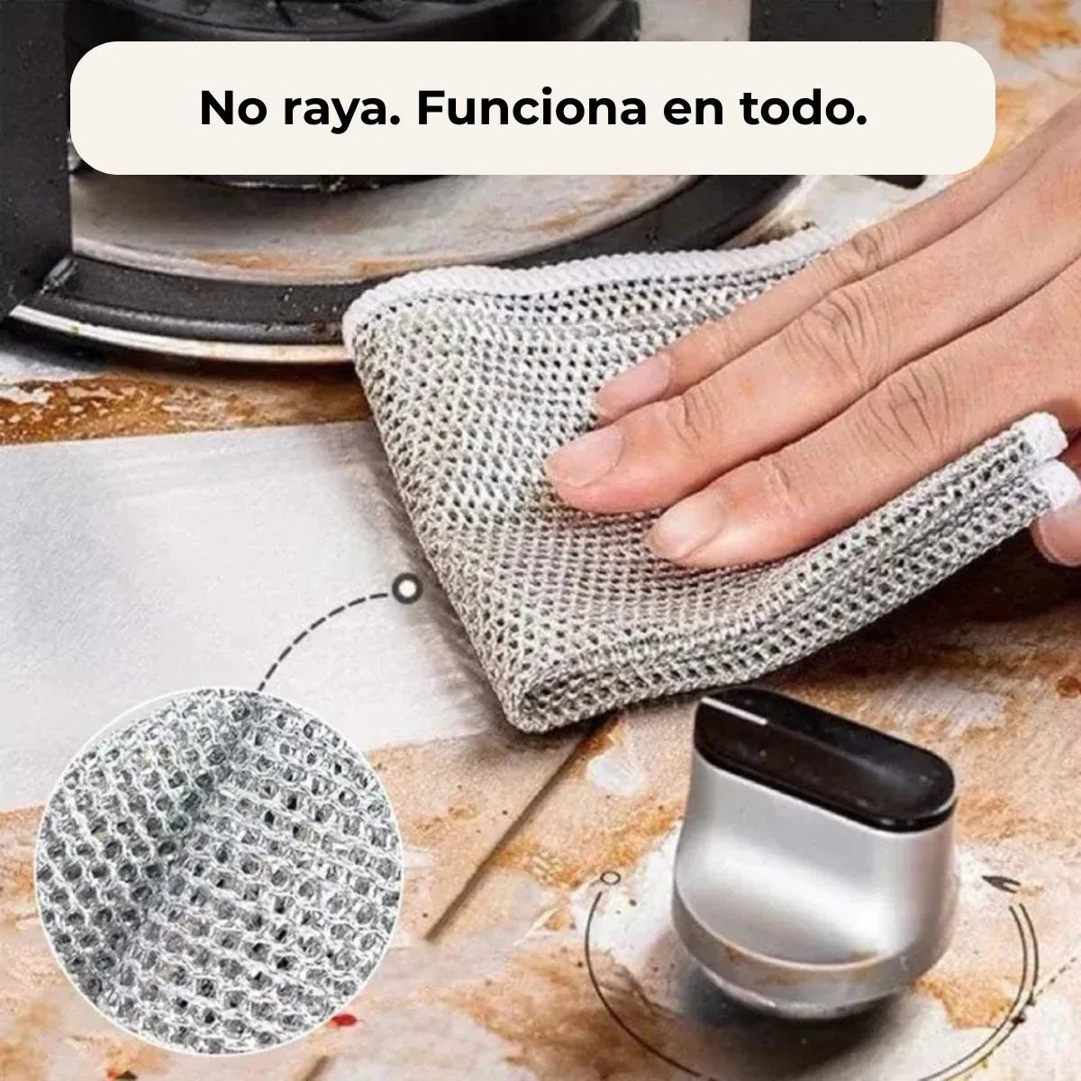 Limpieza rápida | Resistente y a prueba de rayones para cualquier limpieza