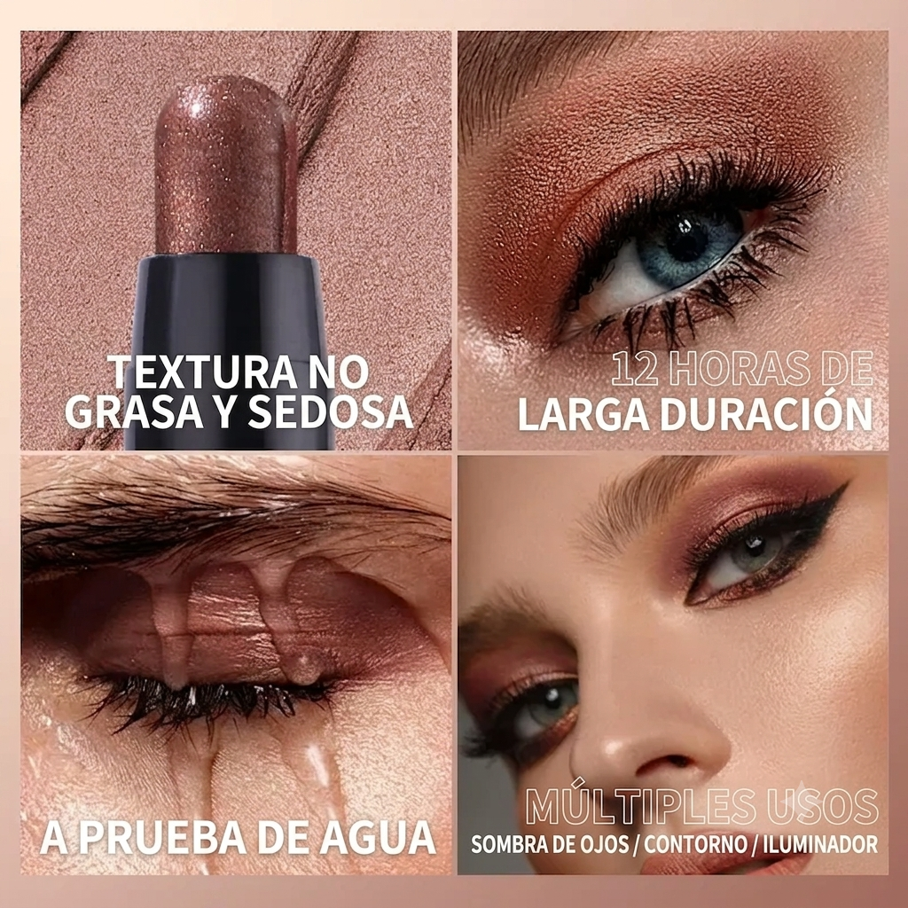Paquete de 6 - Iluminador en Barra Waterproof para Ojos con Pigmento Intenso