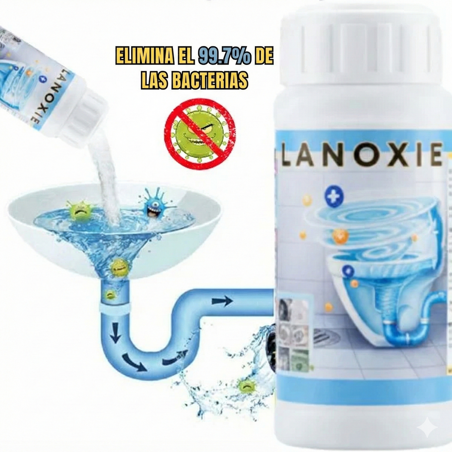 Limpiador de desagües LANOXIE Pro™