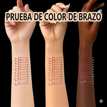 Larga Duración Lápiz Delineador de Labios Mate Set de 12 Piezas