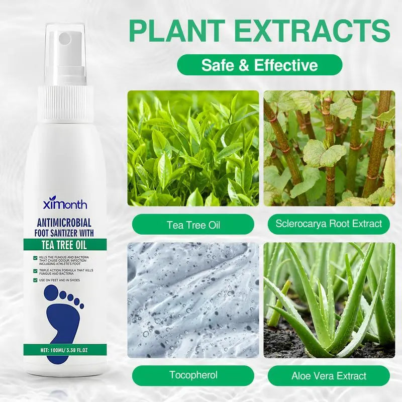 Control de Olor Spray para Pies Hidratante con Árbol de Té