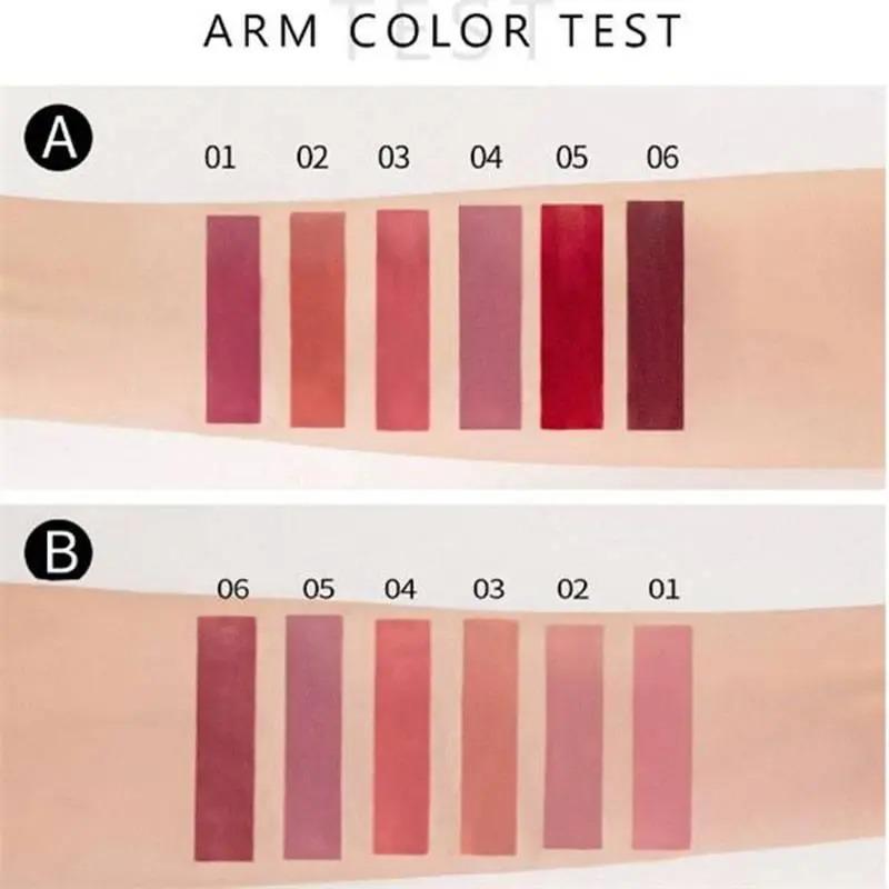 Alta Pigmentación Set De 6 Labiales Mate Textura Terciopelo