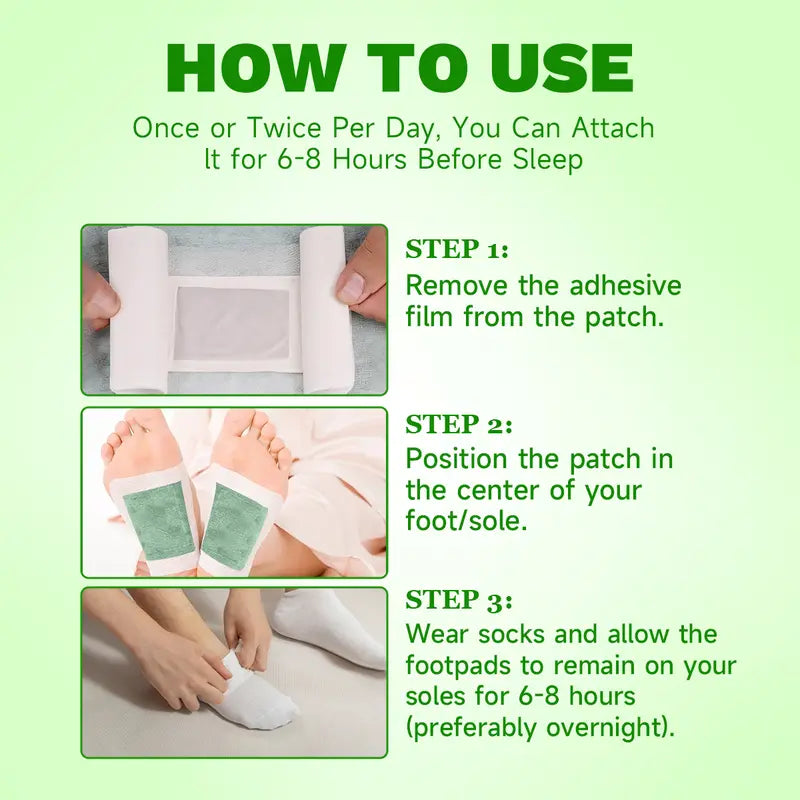Parches de limpieza profunda Villsure para pies con 50 parches, aloe vera natural, sal marina, turmalina, parches desintoxicantes herbales para pies, láminas adhesivas, mejoran la calidad del sueño, alivian la fatiga y el agotamiento