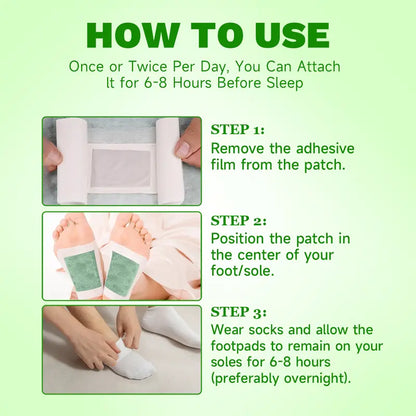 Parches de limpieza profunda Villsure para pies con 50 parches, aloe vera natural, sal marina, turmalina, parches desintoxicantes herbales para pies, láminas adhesivas, mejoran la calidad del sueño, alivian la fatiga y el agotamiento