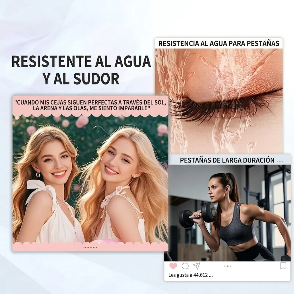 Duración Prolongada Máscara Impermeable para Pestañas Definidas