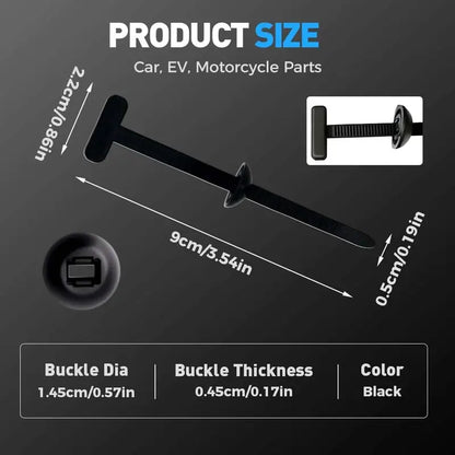 50 hebillas universales de nailon para bridas de cables, soporte de nailon autoblocante resistente, herramienta multiusos de plástico para bridas de cables, para reparación diaria de automóviles.