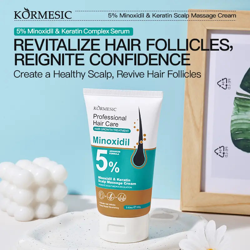 Crecimiento Capilar Crema con Minoxidil 5% y Jengibre