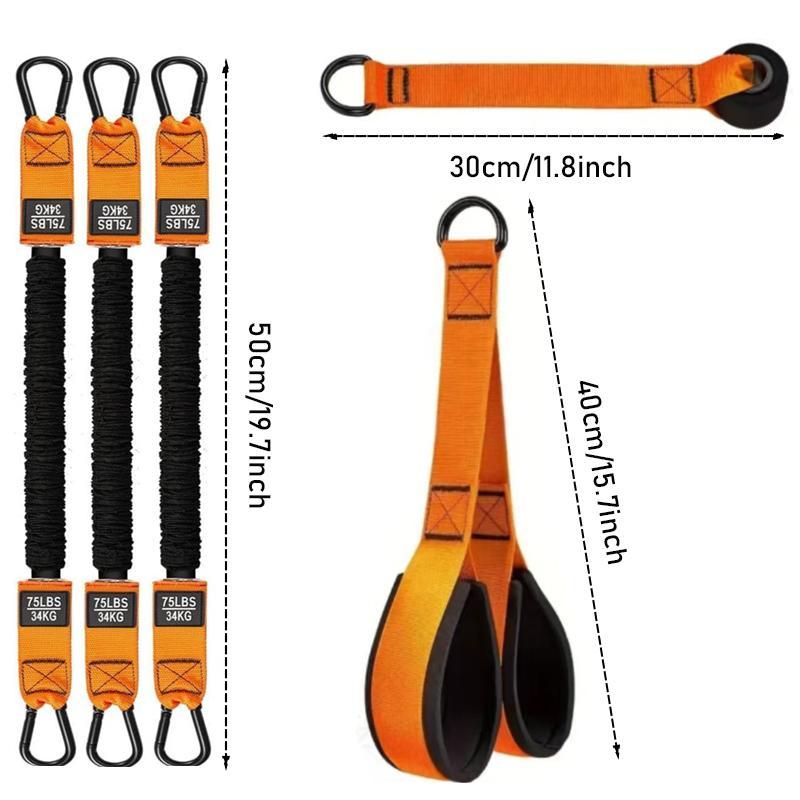 Equipo de entrenamiento de resistencia ajustable, banda elástica de resistencia, adecuado para press de hombros, remo al mentón, curl de bíceps y entrenamiento de brazos.