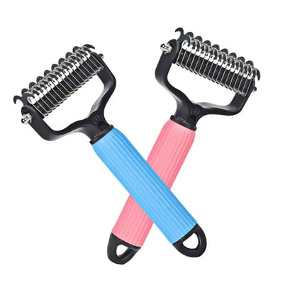 Control de Pelo Cepillo Desenredante para Perros Acero Doble Cara