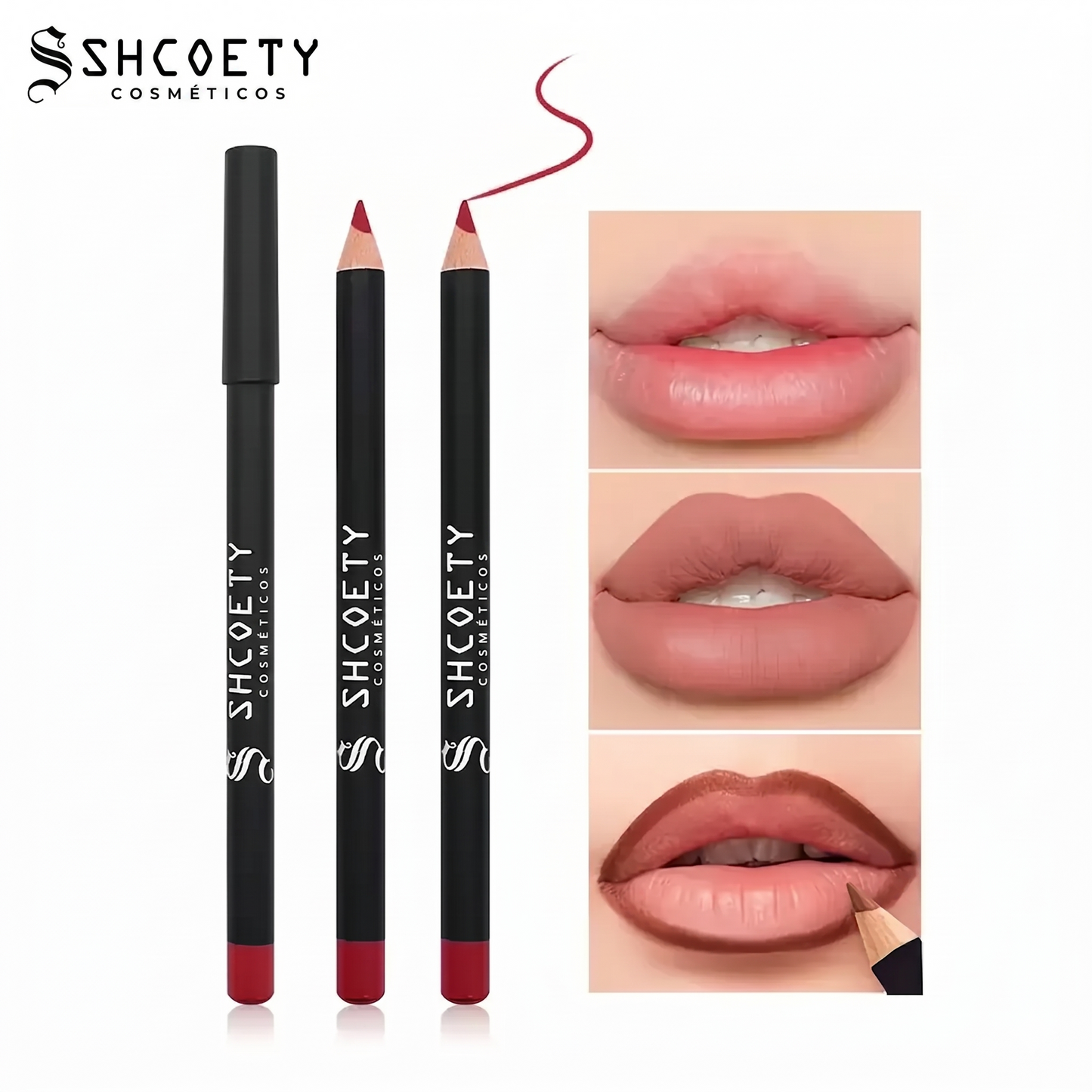 Larga Duración Lápiz Delineador de Labios Mate Set de 12 Piezas