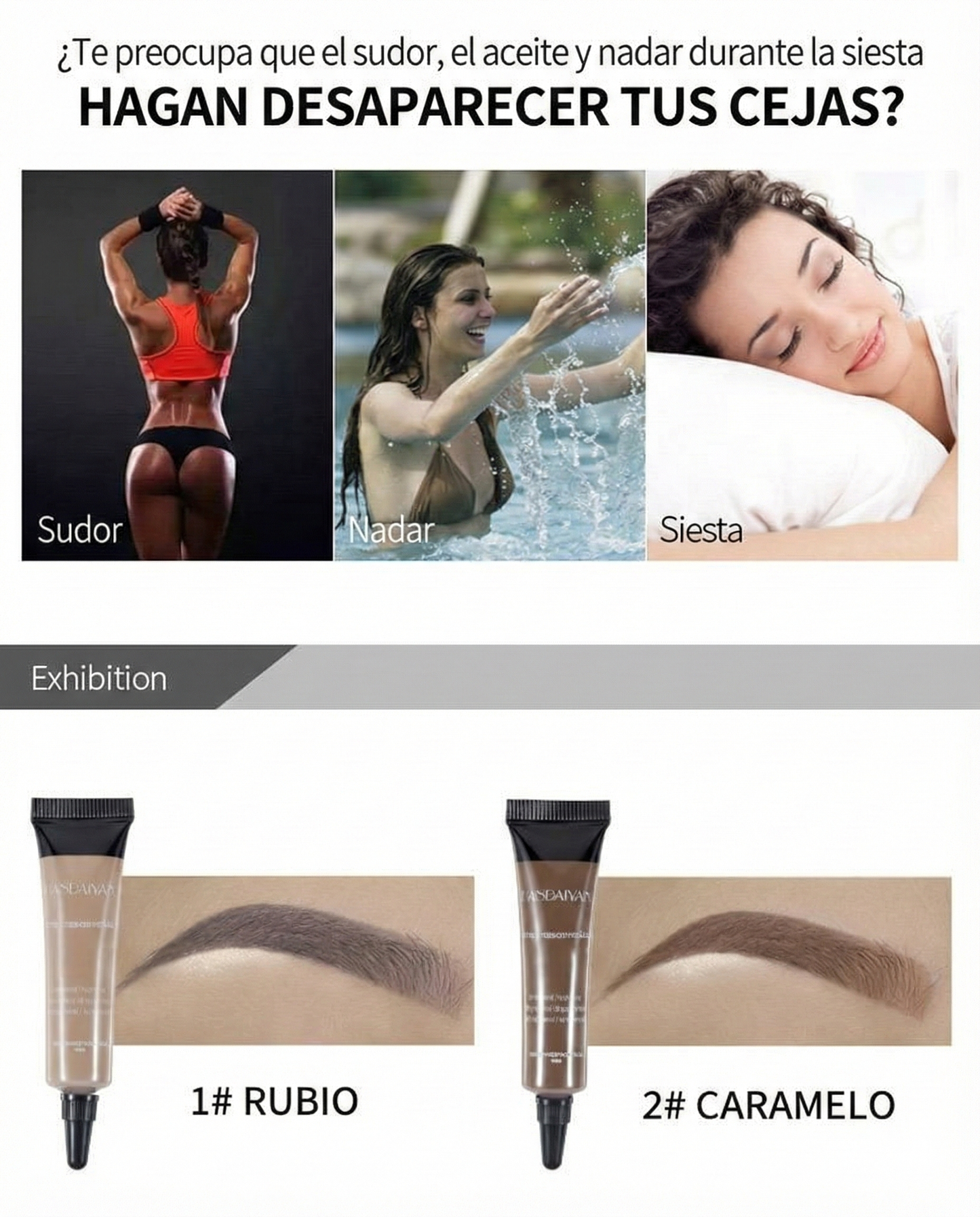 Kit Tinte de Cejas Waterproof - Larga Duración