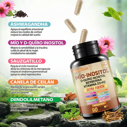 Combo Multivitamínico WindBoss Soporte para Cortisol y Myo-Inositol – Edición Especial 【MES DE LA MUJER】
