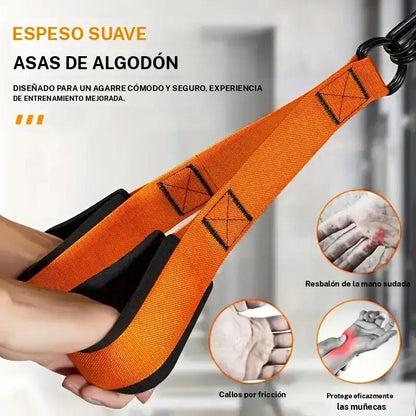 Equipo de entrenamiento de resistencia ajustable, banda elástica de resistencia, adecuado para press de hombros, remo al mentón, curl de bíceps y entrenamiento de brazos.