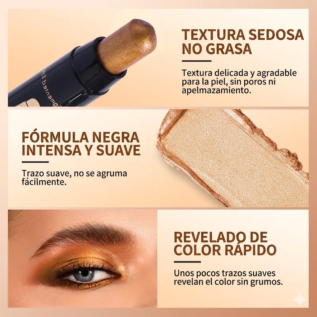 Paquete de 6 - Iluminador en Barra Waterproof para Ojos con Pigmento Intenso
