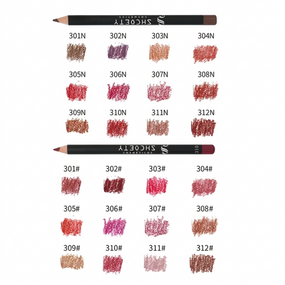Larga Duración Lápiz Delineador de Labios Mate Set de 12 Piezas