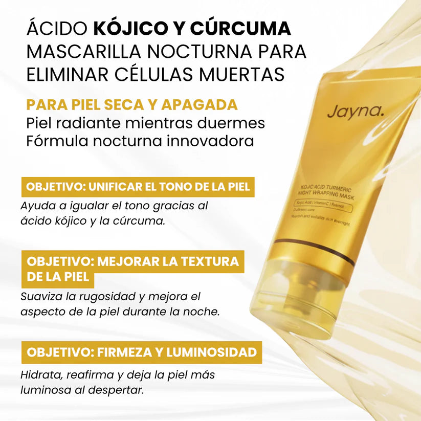 Jayna – Mascarilla facial coreana con cúrcuma y colágeno