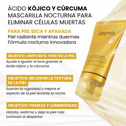 Jayna – Mascarilla facial coreana con cúrcuma y colágeno