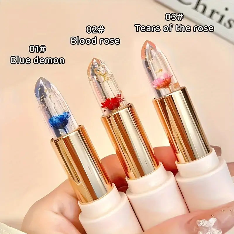 Paquete de 3 - Labial Hidratante Cambia Color Transparente Resistente Agua