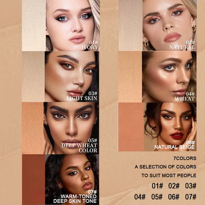 Cobertura Completa Base y Corrector Hidratante con Brocha Dual