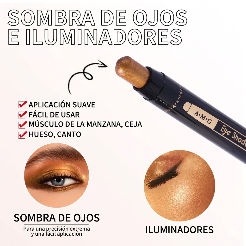 Paquete de 6 - Iluminador en Barra Waterproof para Ojos con Pigmento Intenso