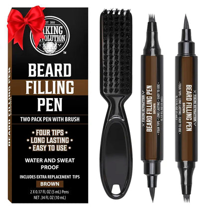Relleno para Barba Resistente al Agua con Brocha y Repuestos