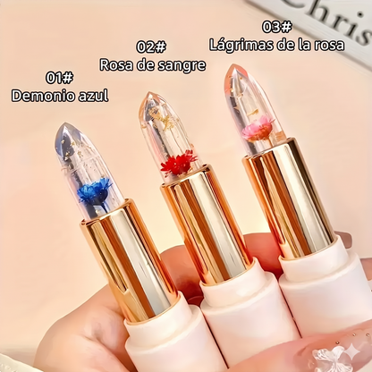 Paquete de 3 - Labial Hidratante Cambia Color Transparente Resistente Agua