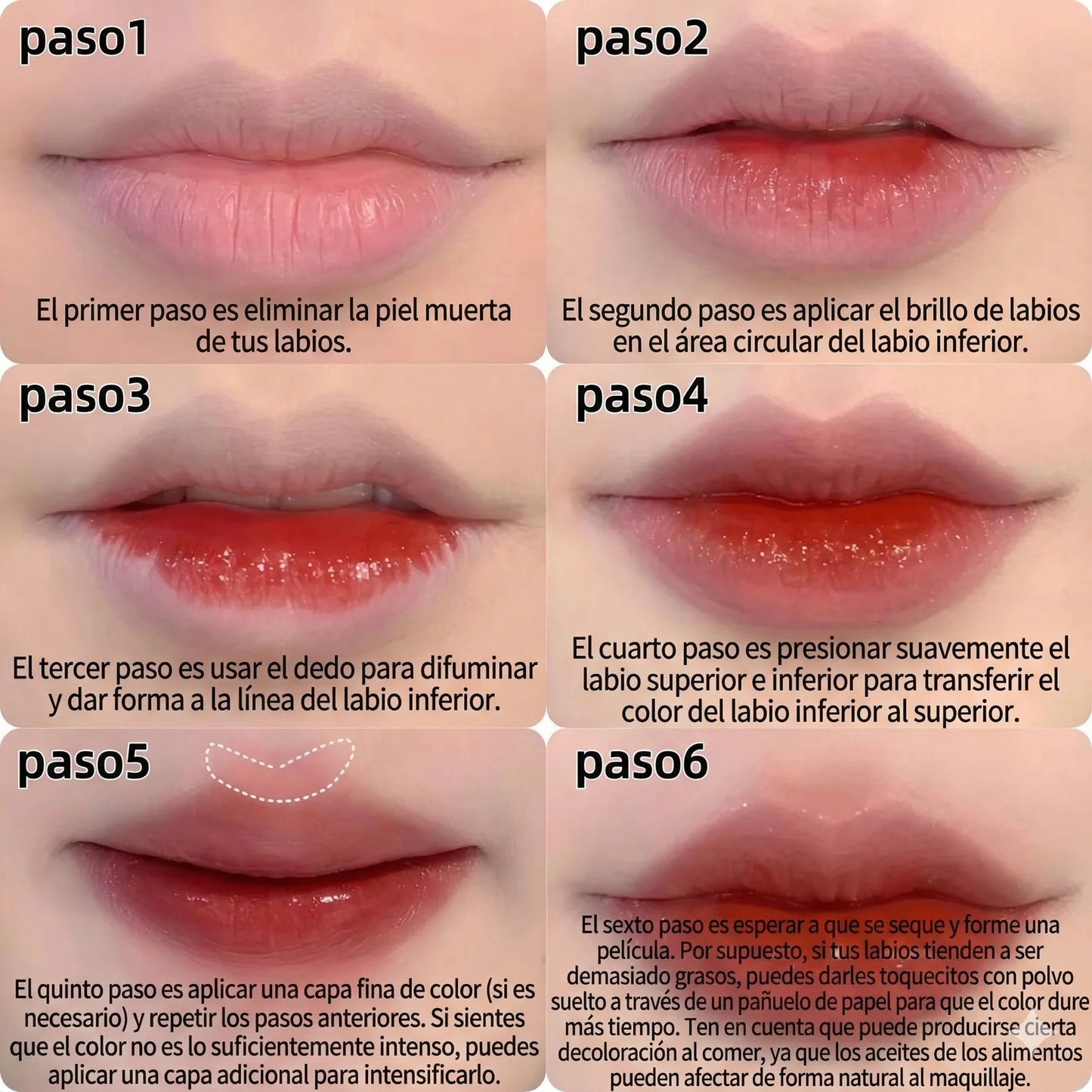 Set de 6 labiales líquidos mate de larga duración