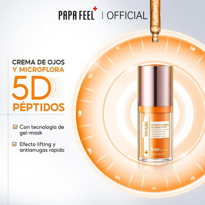 Crema para Ojos 5D Péptidos PAPA FEEL (15g) – Adiós a Ojeras, Bolsas y Patas de Gallo